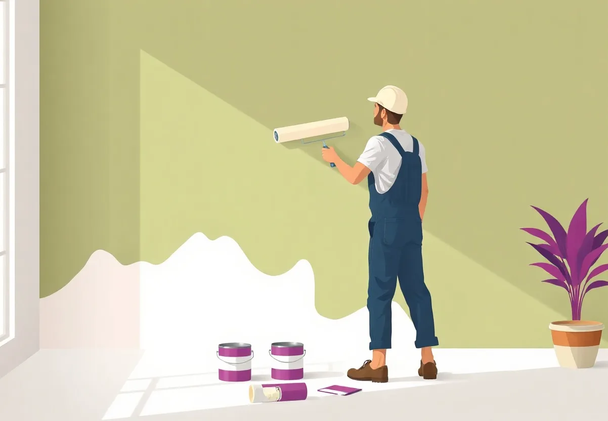 Peintre Grande-Synthe 59760 en intervention sur un chantier