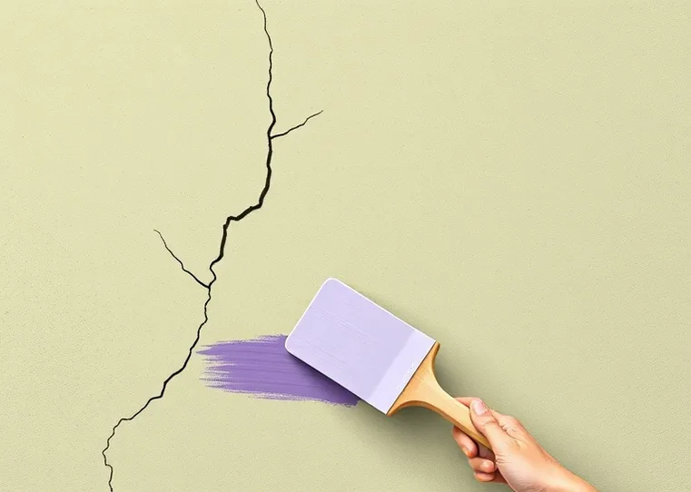 Ponçage et rebouchage des fissures avant mise en peinture